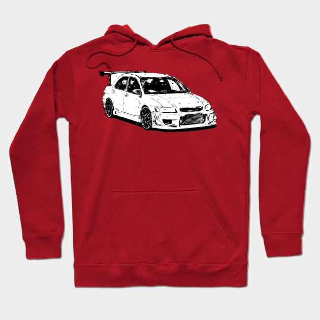 Ichijo's Mitsubishi Lancer Evolution [ Initial D ] Hoodie by Tad